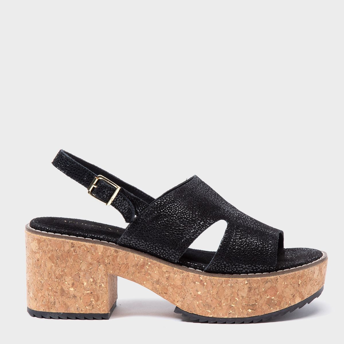 APOLOGY - Apology Sandalia Mujer Cuero Negro