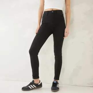 AMERICANINO - Jeans Básico Tiro Súper Alto Mujer Algodón