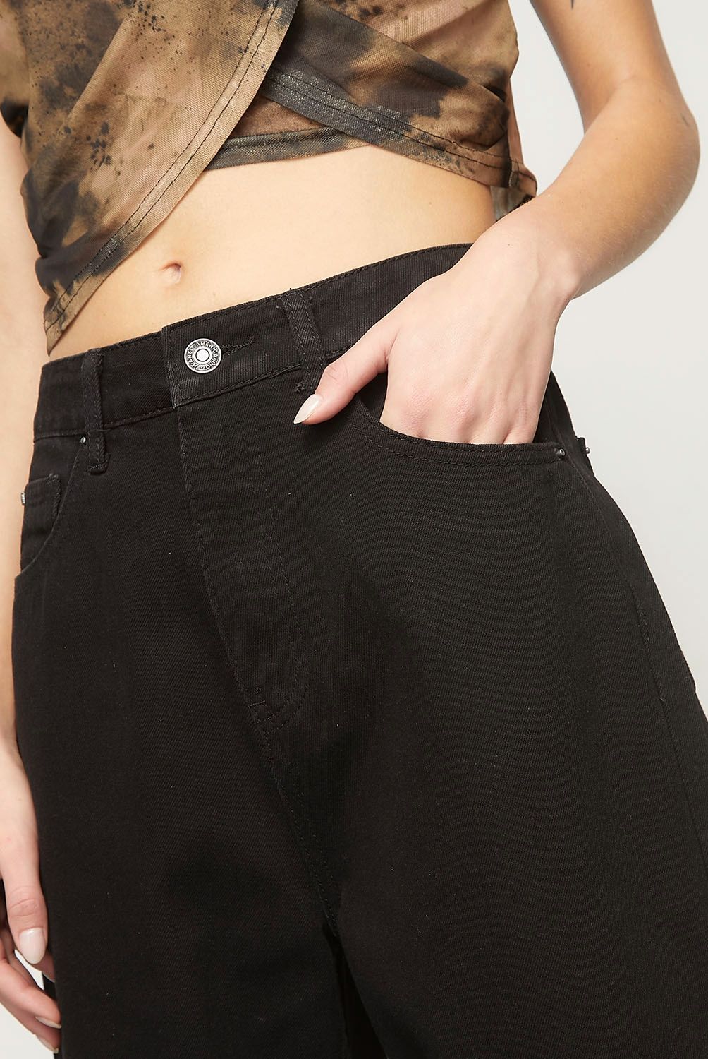 AMERICANINO - Jeans Wide Leg Tiro Alto Mujer Americanino