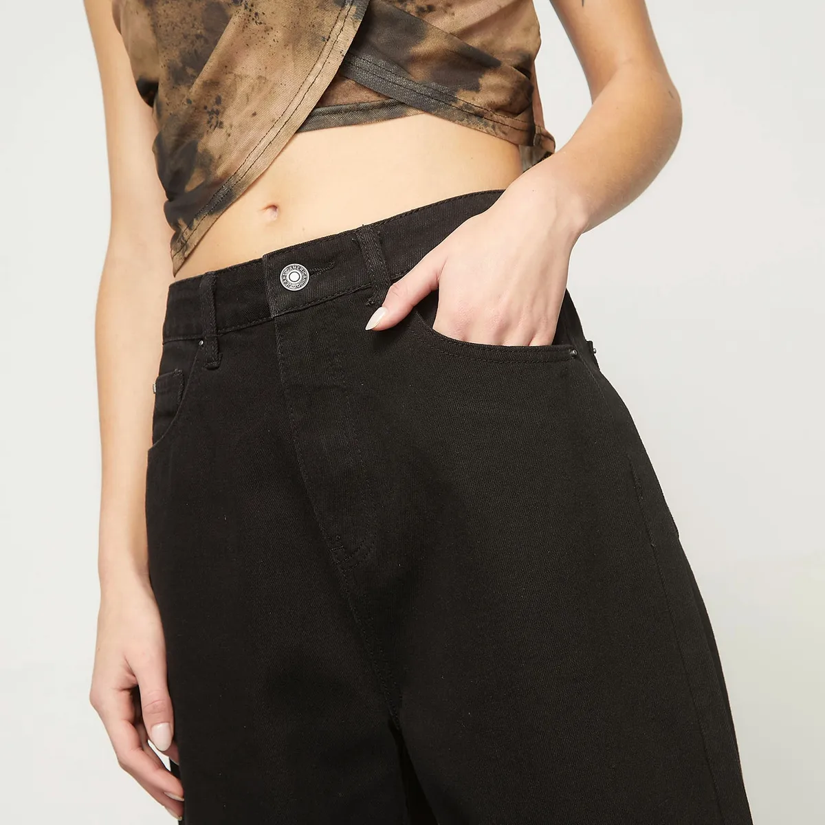 AMERICANINO - Jeans Wide Leg Tiro Alto Mujer Americanino