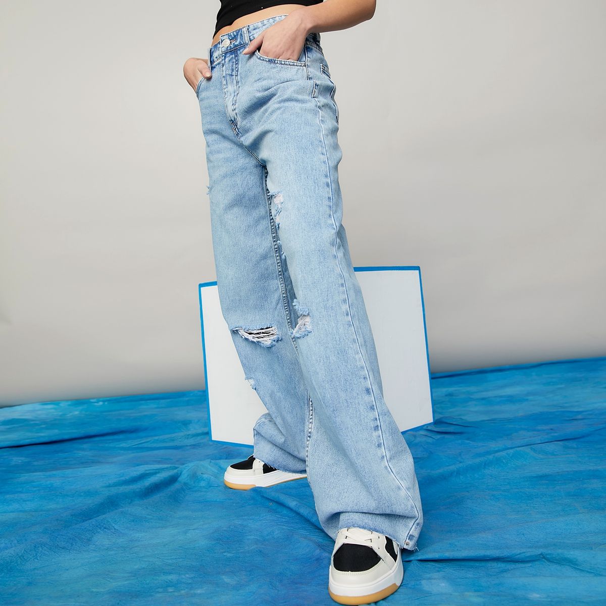 AMERICANINO - Jeans Wide Leg Tiro Alto Mujer Americanino