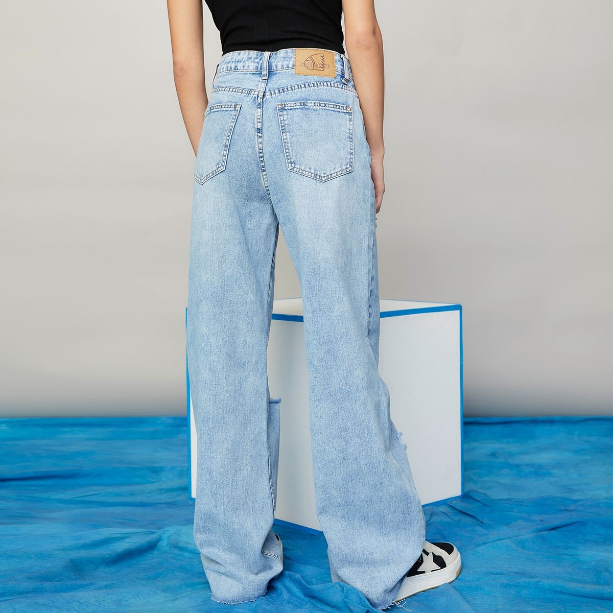 AMERICANINO - Jeans Wide Leg Tiro Alto Mujer Americanino