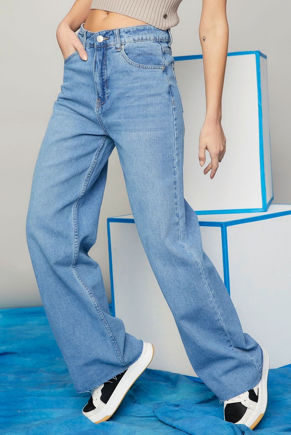 AMERICANINO - Jeans Wide Leg Tiro Alto Mujer Americanino