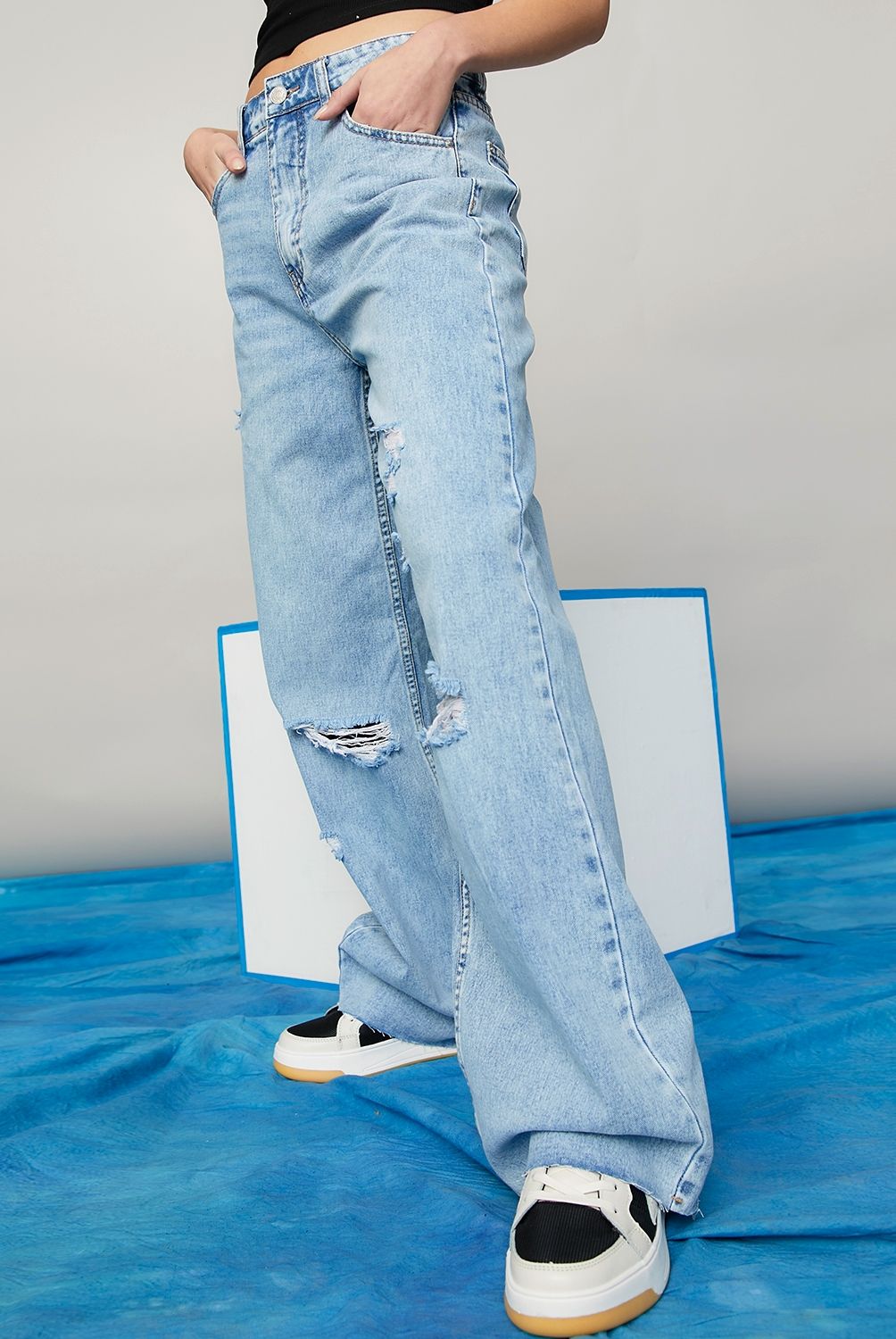 AMERICANINO - Jeans Wide Leg Tiro Alto Mujer Americanino