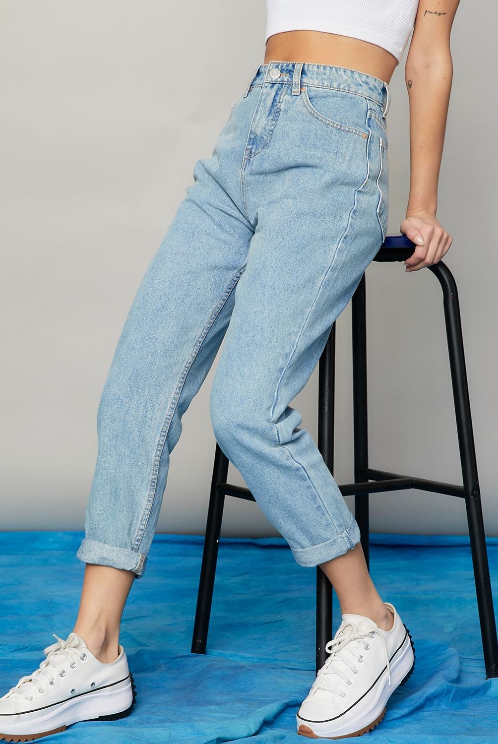 AMERICANINO - Jeans Americanino Mom Tiro Alto Mujer Algodón Casual
