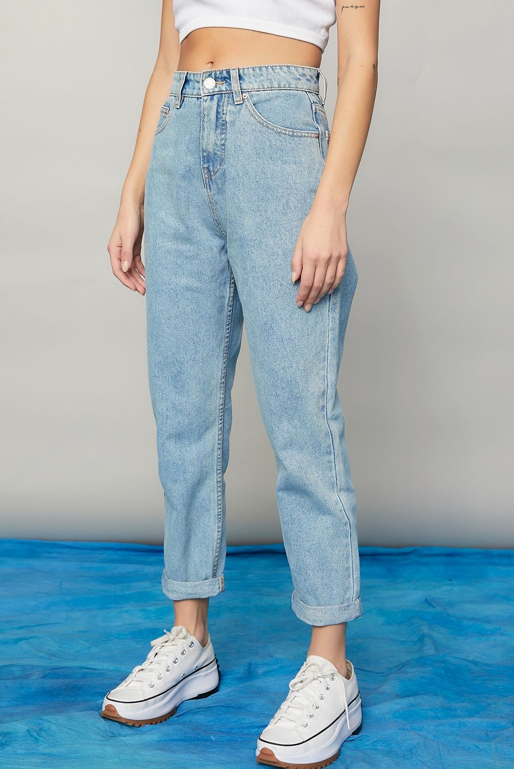 AMERICANINO - Jeans Americanino Mom Tiro Alto Mujer Algodón Casual