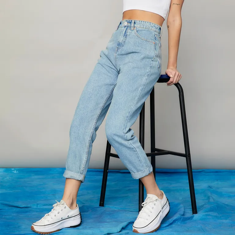 Pantalones Mom Jeans Mujer Outfit Mom Jeans Con Tacones Mezclilla