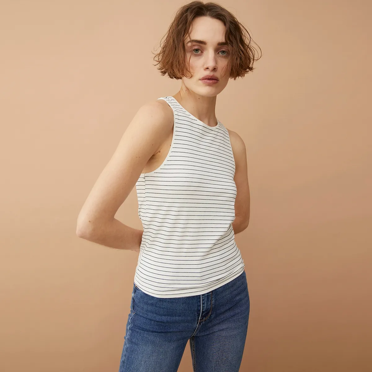 BASEMENT - Polera Sin Mangas Algodón Mujer Basement