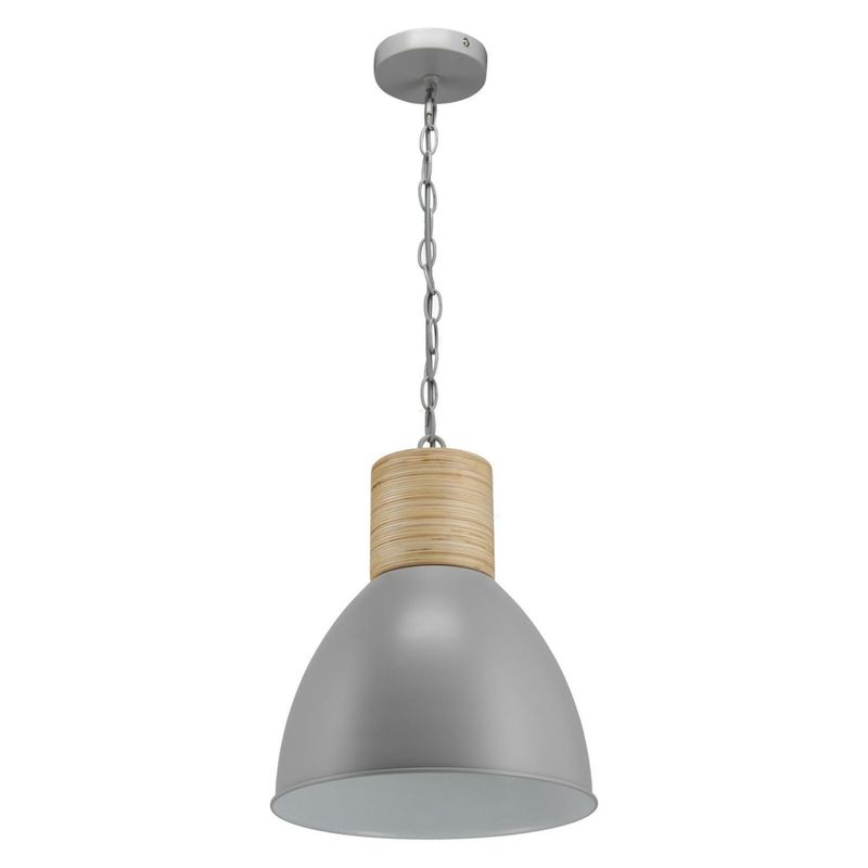 JUST HOME COLLECTION - Lámpara Colgante Metal Gris 18x30 cm Just_Home_Collection