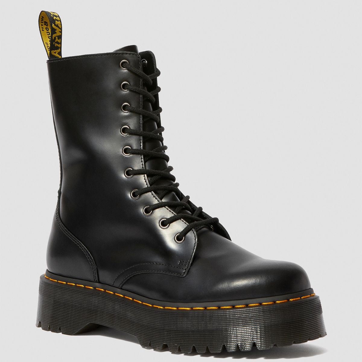 DR MARTENS - Dr Martens Jadon Hi Botín Mujer Cuero Negro