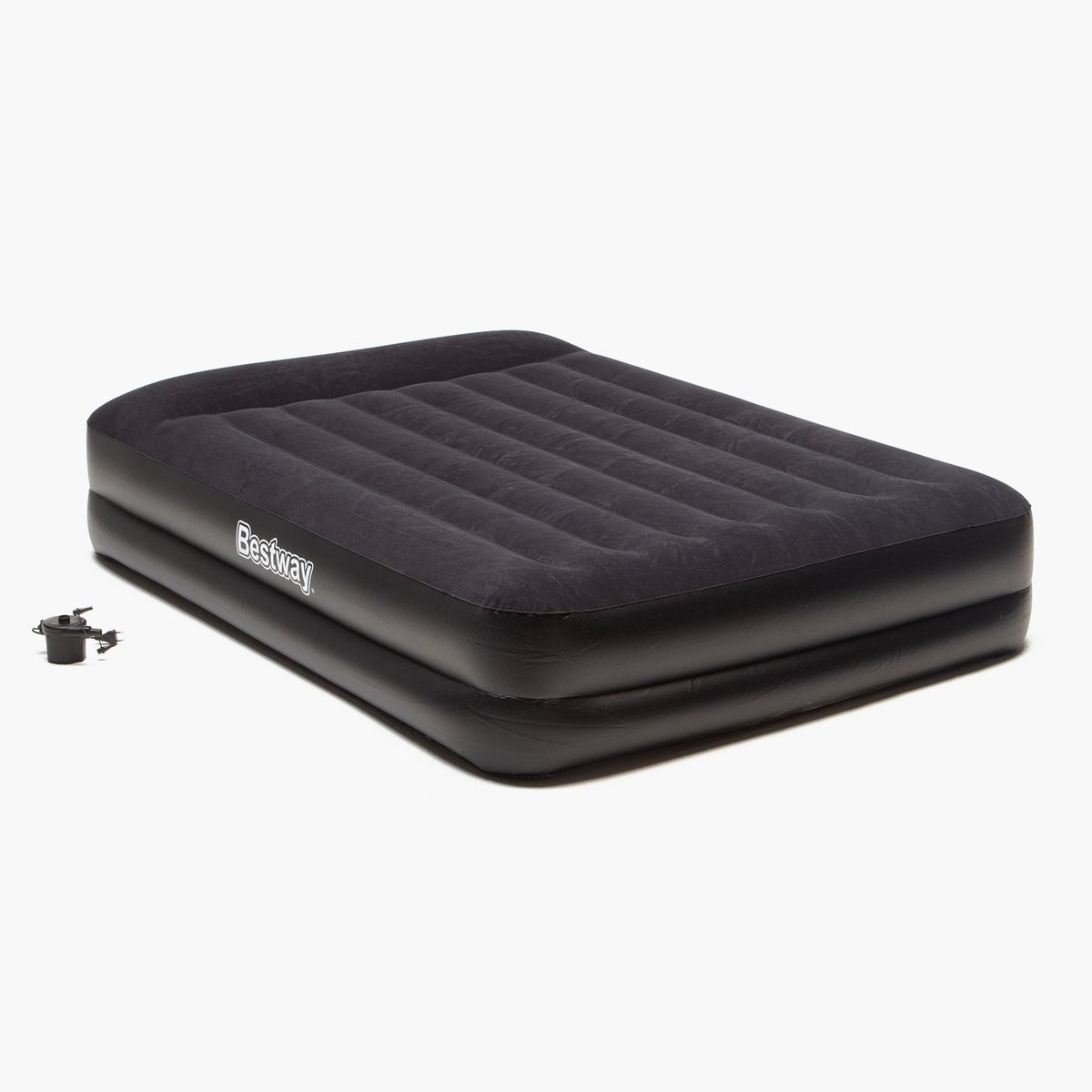 BESTWAY - Colchoneta Inflable 2 Plazas Con Inflador Eléctrico Bestway