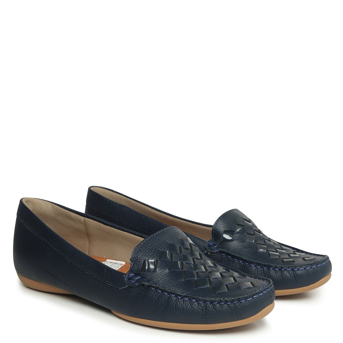 USAFLEX - Mocasín Mujer Cuero Azul