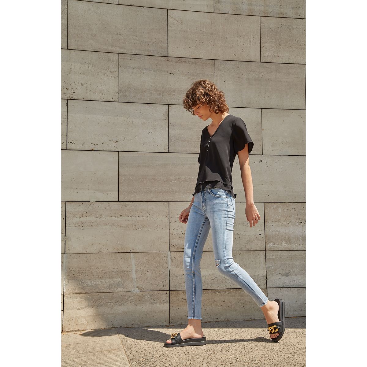 BASEMENT - Jeans Skinny Tiro Medio Mujer Basement