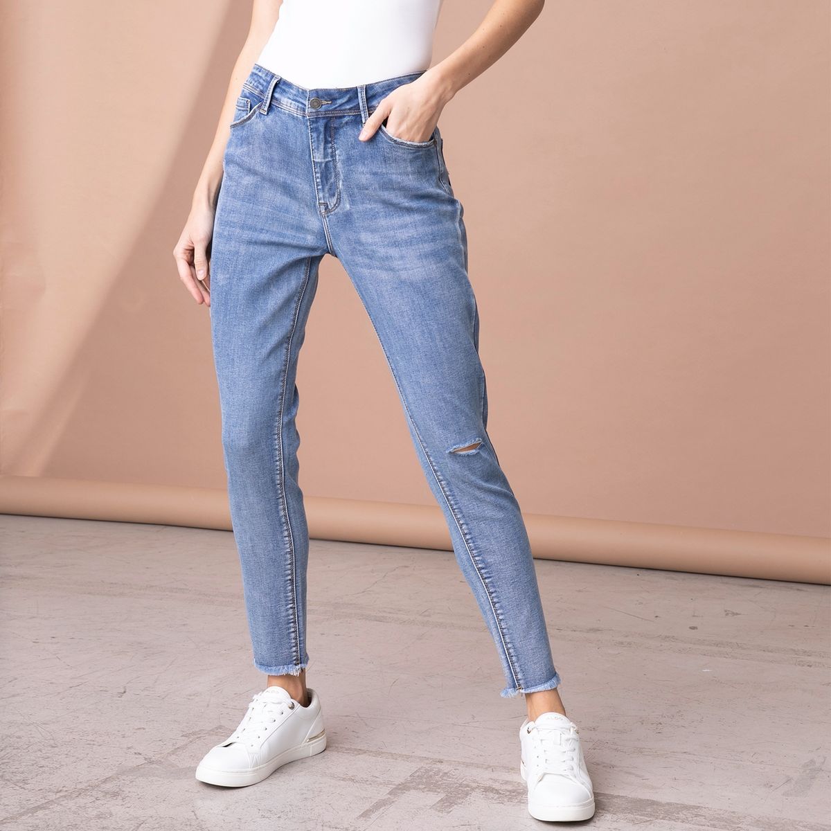 BASEMENT - Jeans Skinny Tiro Medio Mujer Basement
