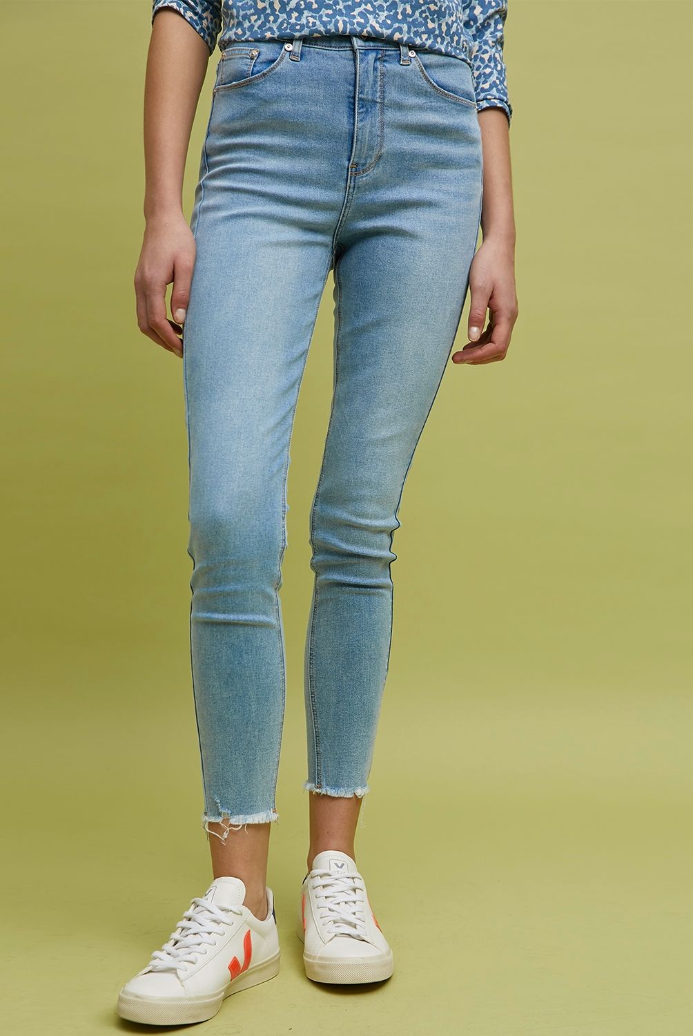 BASEMENT - Jeans Basement Skinny Tiro Alto Mujer Algodón