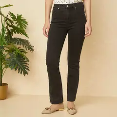 ELLE - Jeans Straight Tiro Alto Mujer