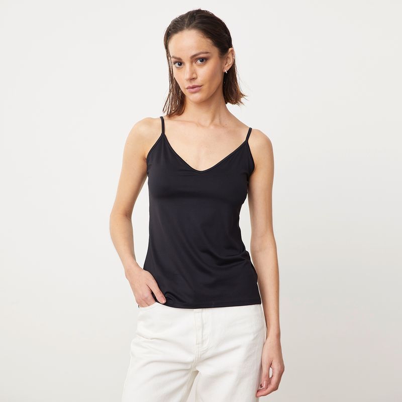 BASEMENT - Polera Sin Mangas Basement Mujer Nylon