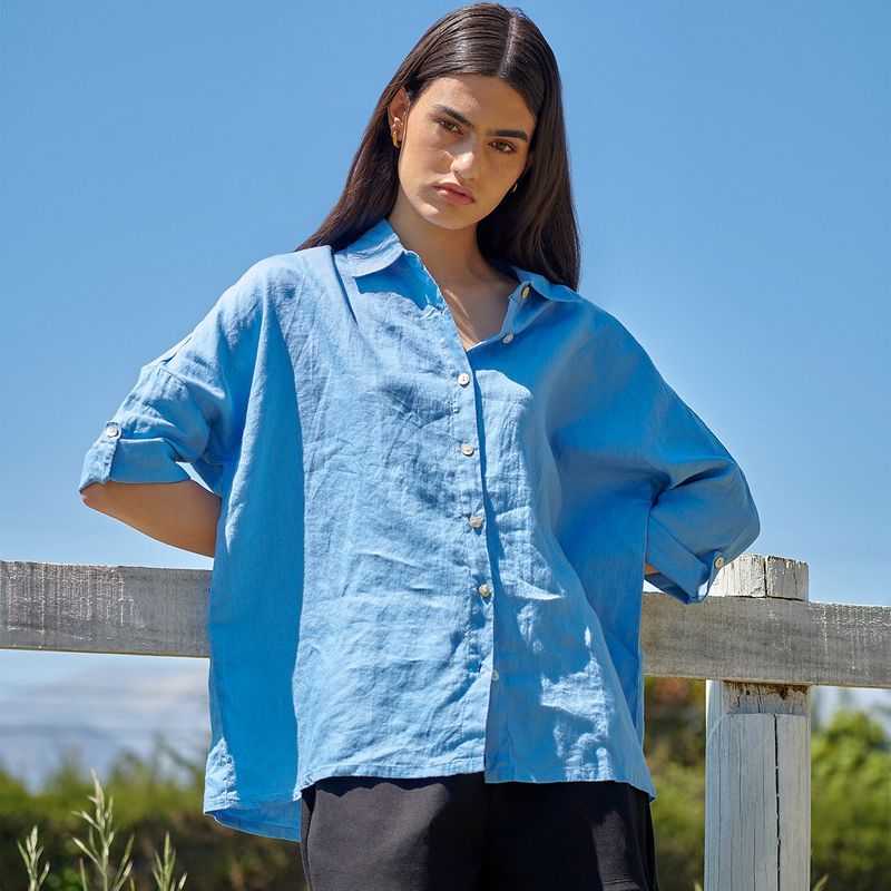BASEMENT - Blusa Lino Mujer