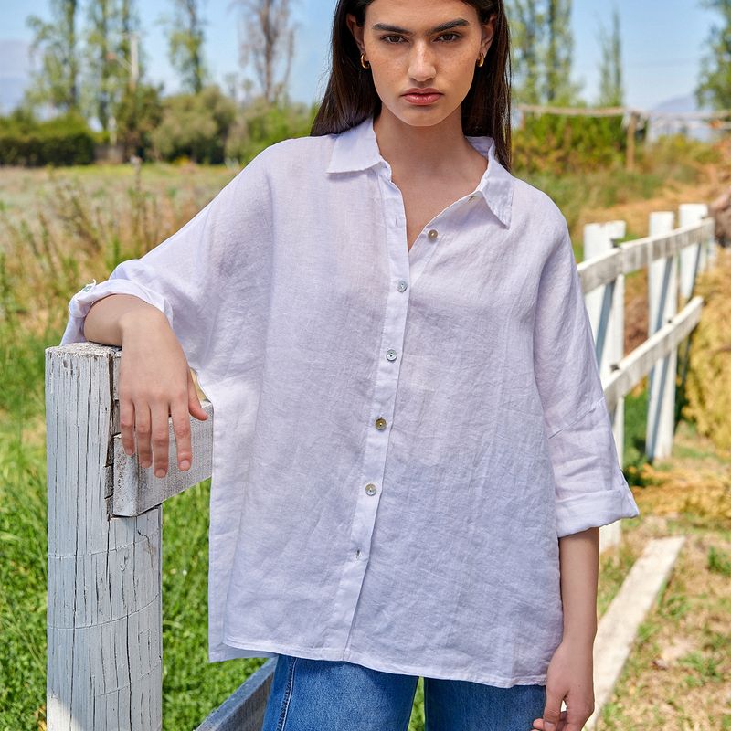 BASEMENT - Blusa Lino Mujer