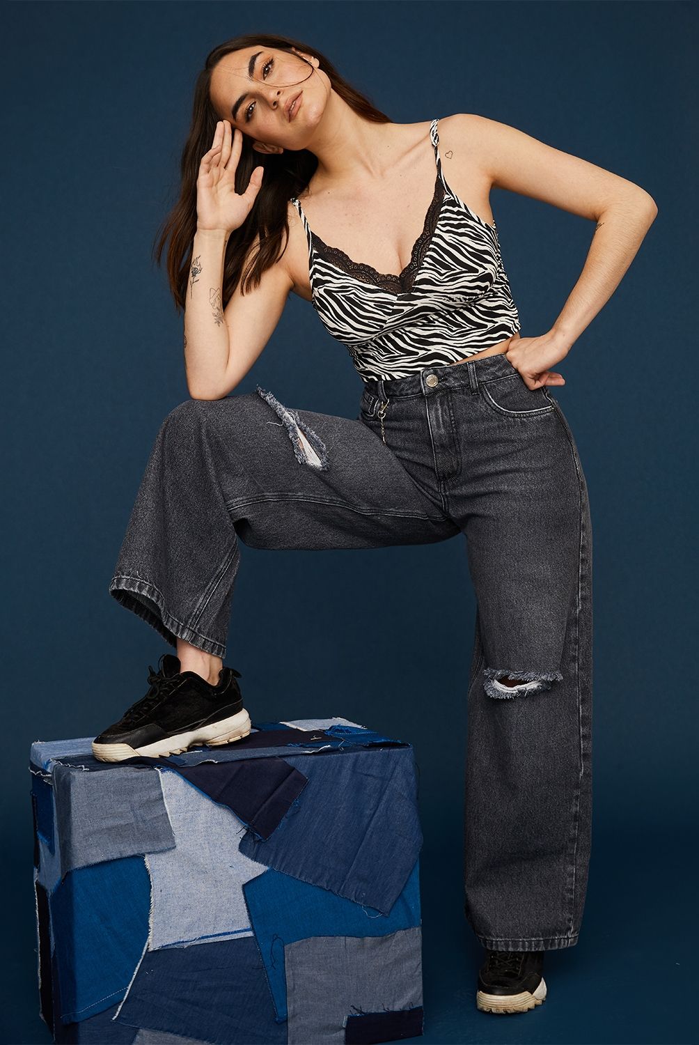MOSSIMO - Mossimo Jeans Wide Leg Tiro Alto Mujer
