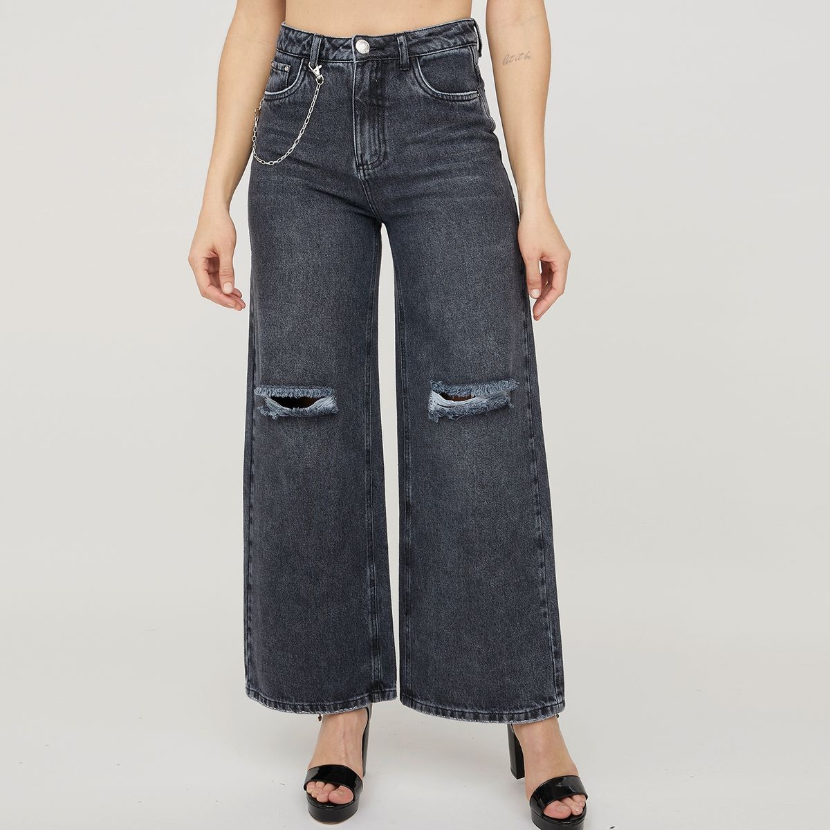 MOSSIMO - Mossimo Jeans Wide Leg Tiro Alto Mujer