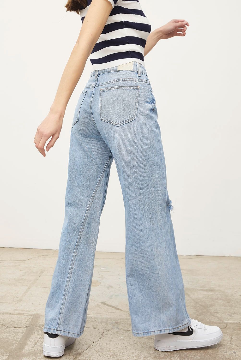 SYBILLA - Jeans Sybilla Wide Leg Naomi Tiro Alto Mujer Algodón