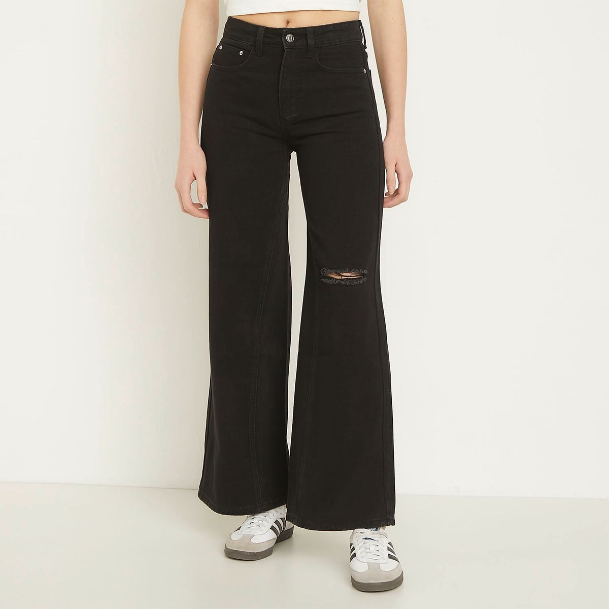 SYBILLA - Jeans Sybilla Wide Leg Naomi Tiro Alto Mujer Algodón