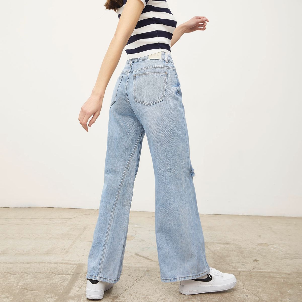 SYBILLA - Jeans Sybilla Wide Leg Naomi Tiro Alto Mujer Algodón