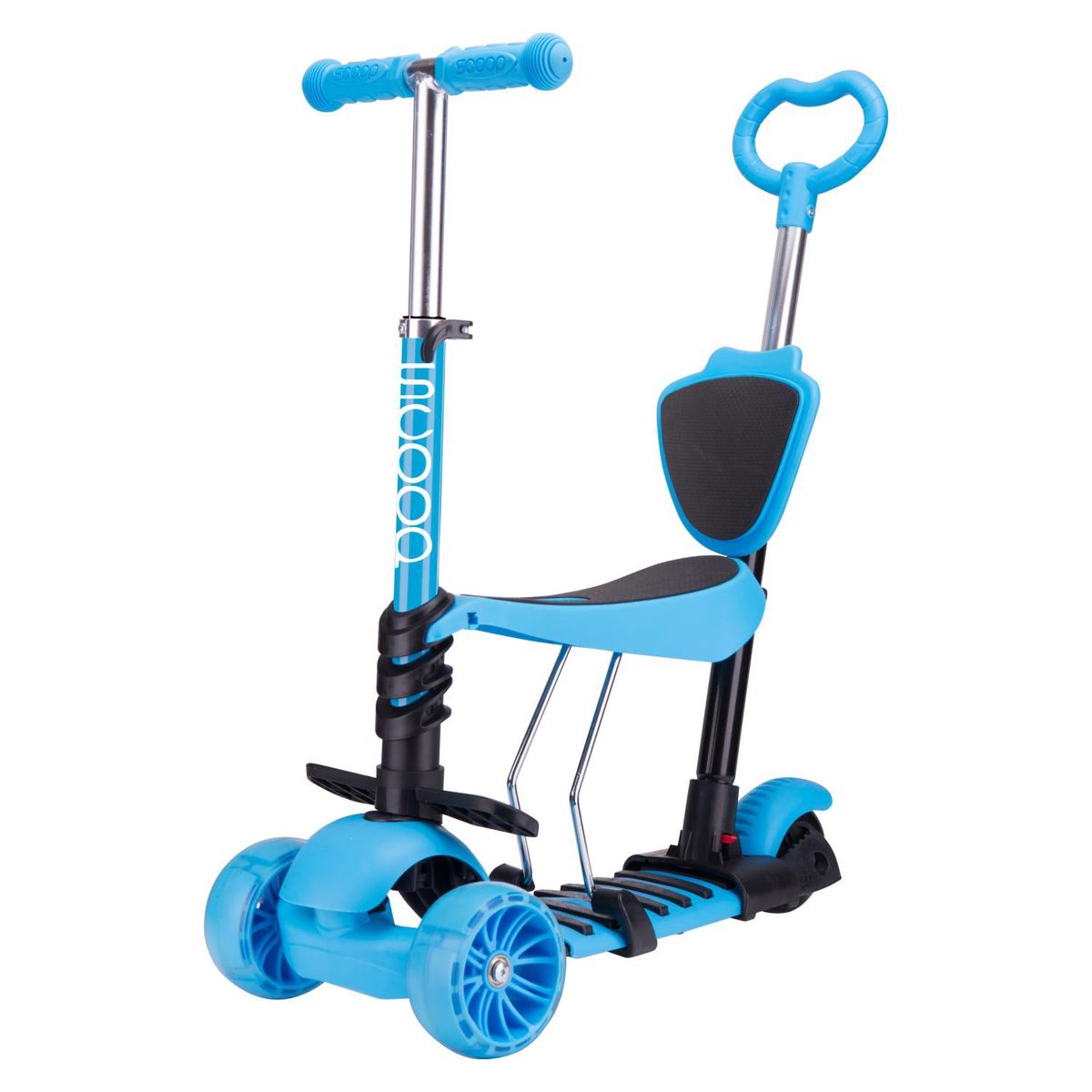 SCOOP - Scooter 3 En 1 Fluor Con Respaldo Y Luces