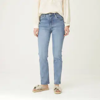 UNIVERSITY CLUB - Jeans Straight Mujer Tiro Alto