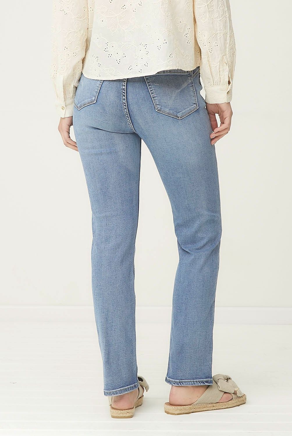 UNIVERSITY CLUB - Jeans Straight Mujer University Club Tiro Alto