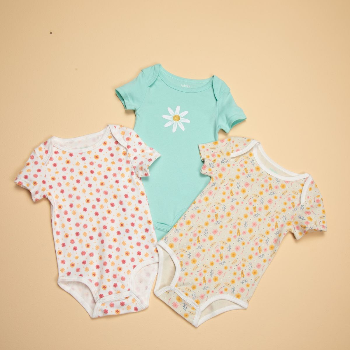 YAMP - Body Pack De 3 Unidades Algodón Bebé Niña