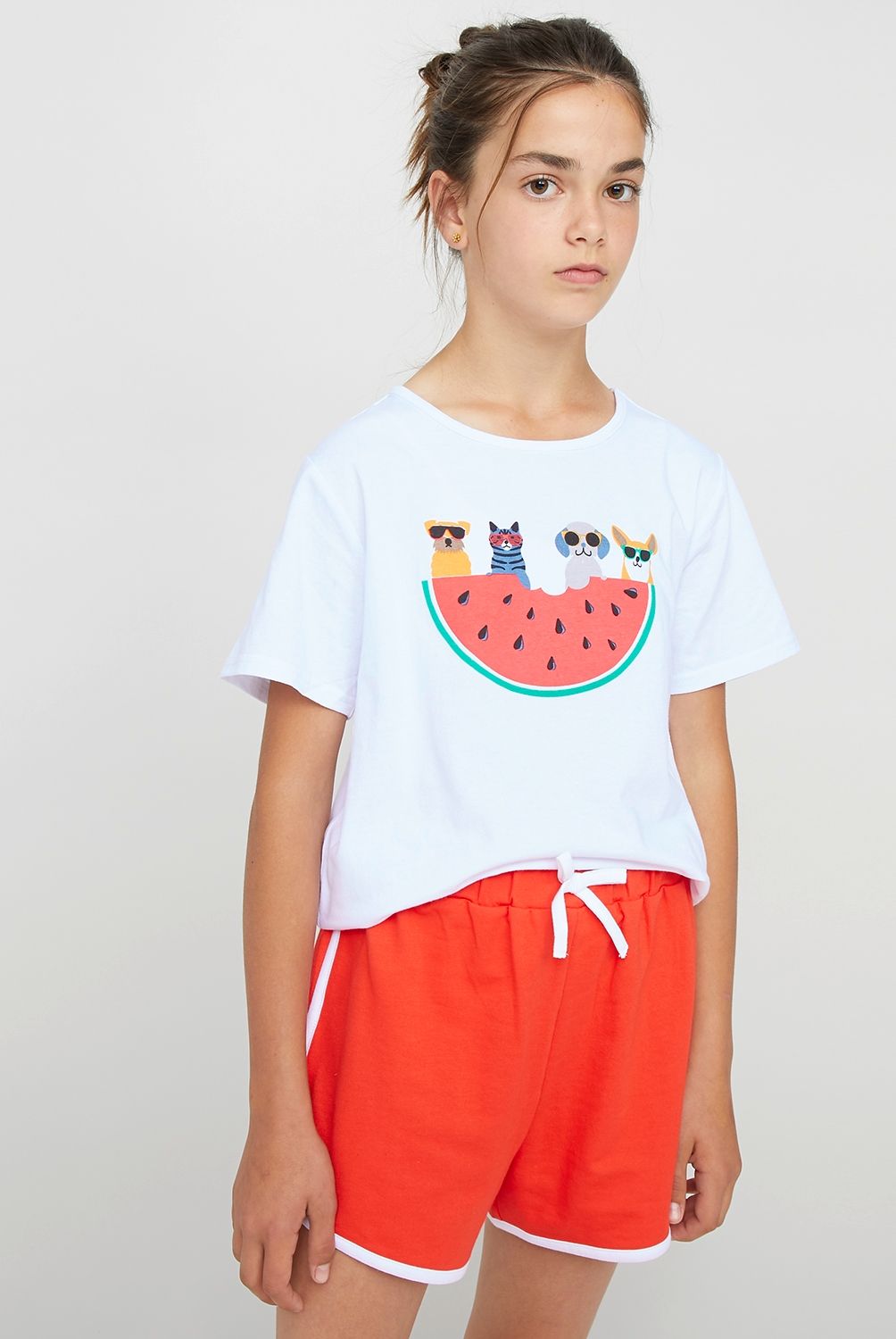 ELEVEN - Conjunto 2 Piezas Polera + Short Algodón Niña