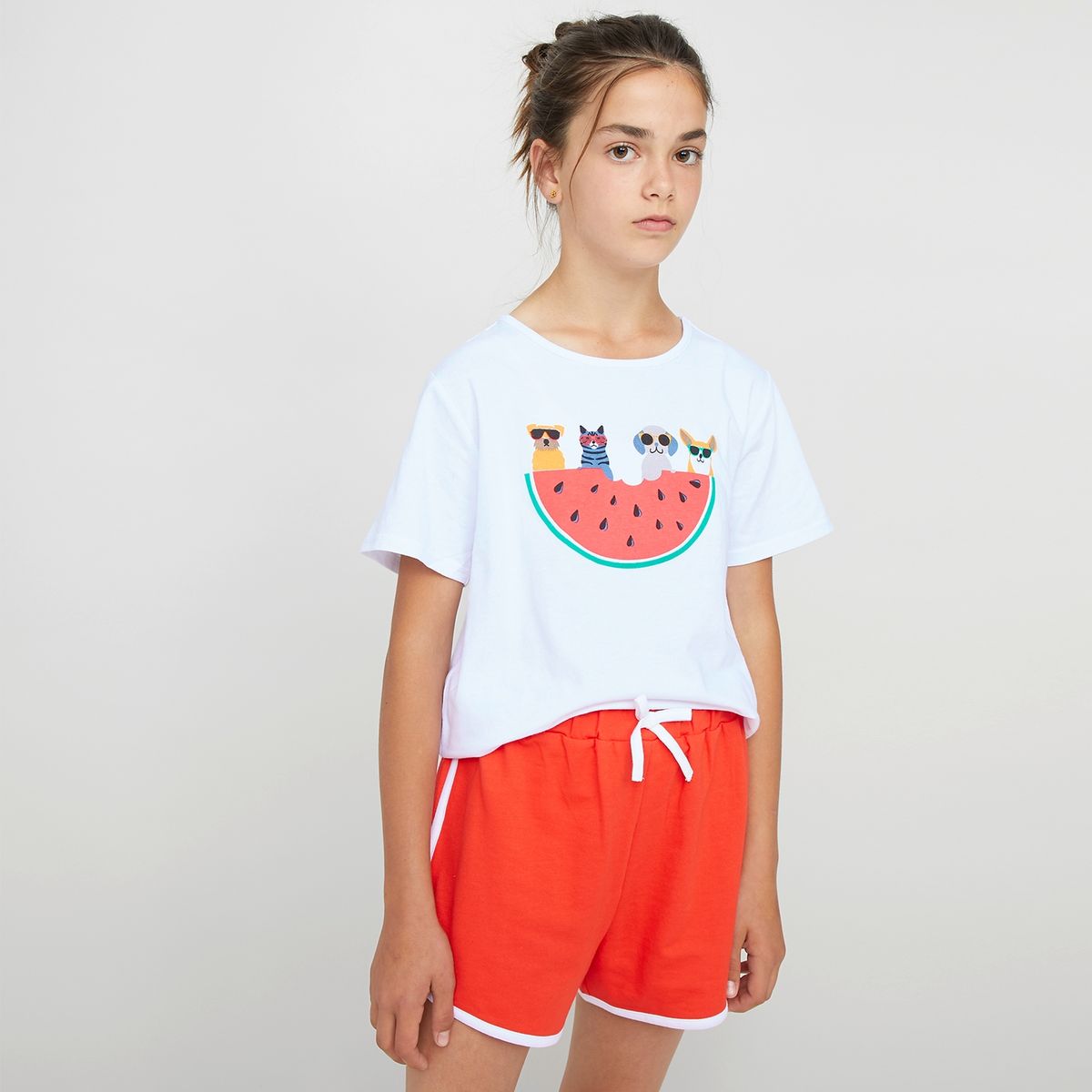 ELEVEN - Conjunto 2 Piezas Polera + Short Algodón Niña