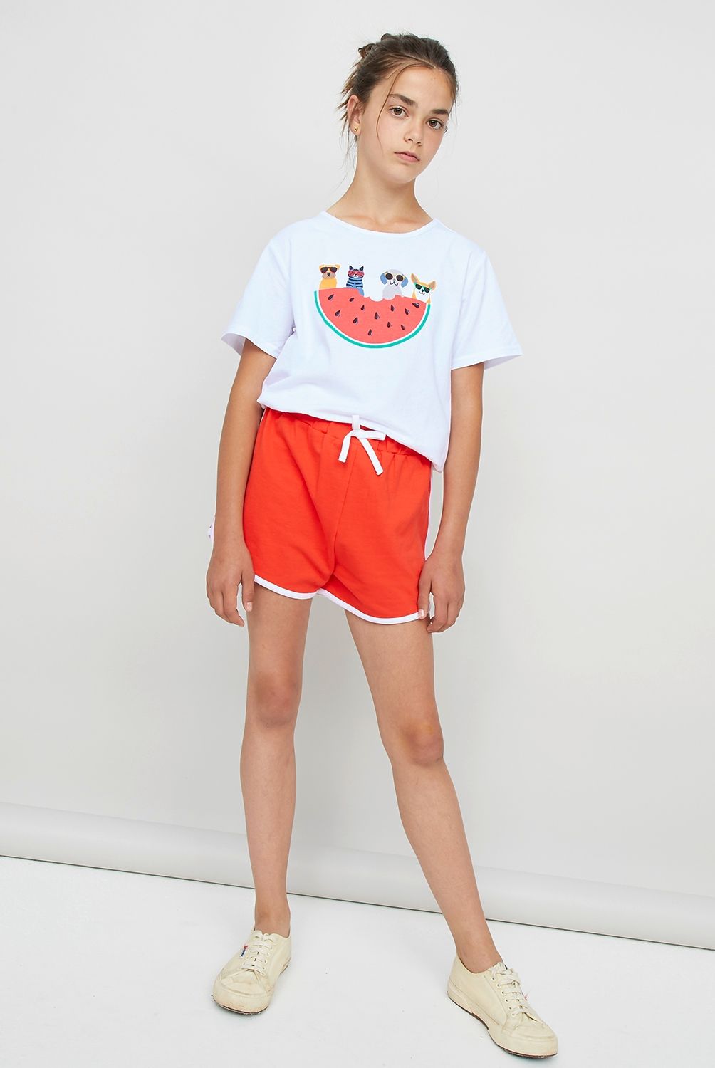 ELEVEN - Conjunto 2 Piezas Polera + Short Algodón Niña