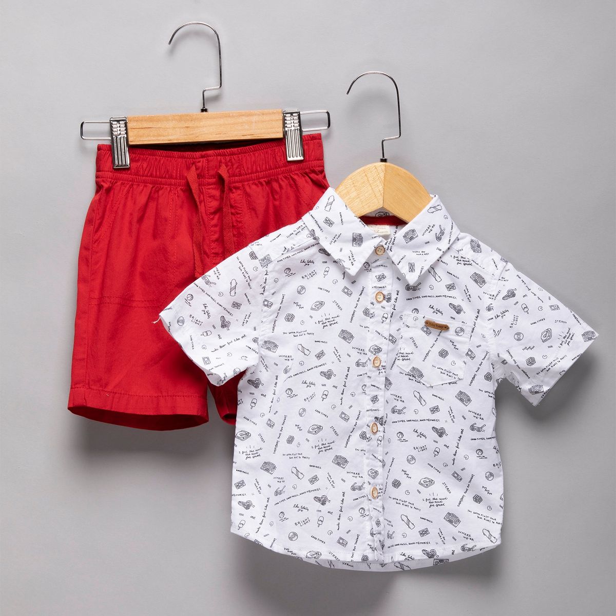 YAMP - Conjunto 2 Piezas Short + Camisa Algodón Bebé Niño