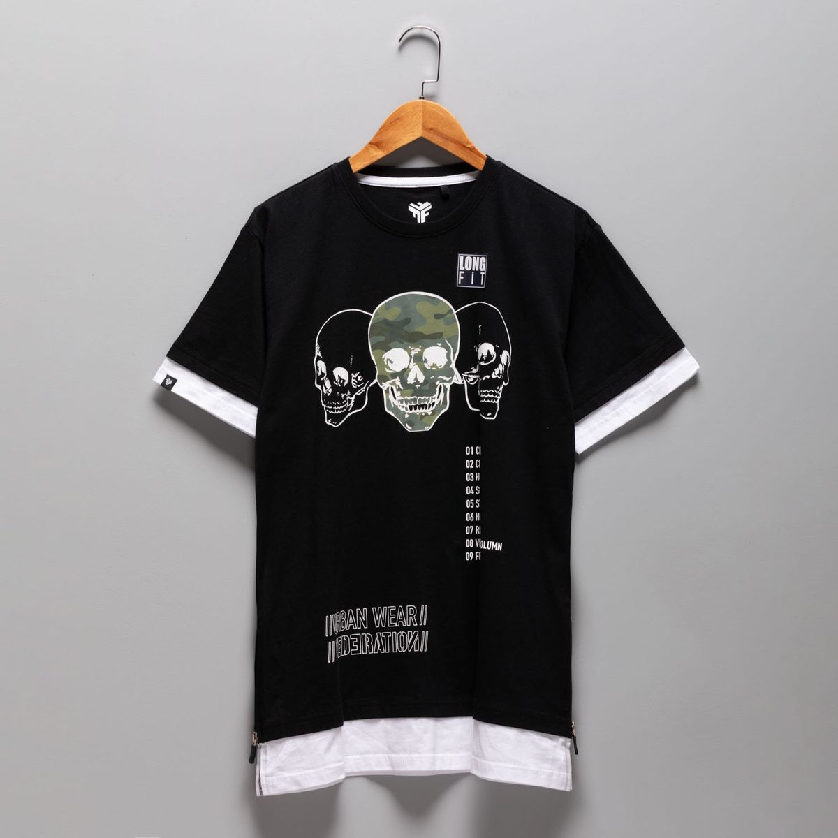 FEDERATION - Polera Largo Print Algodón Niño