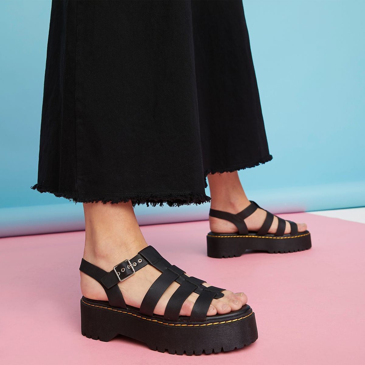 SYBILLA - Sandalia Mujer Negro