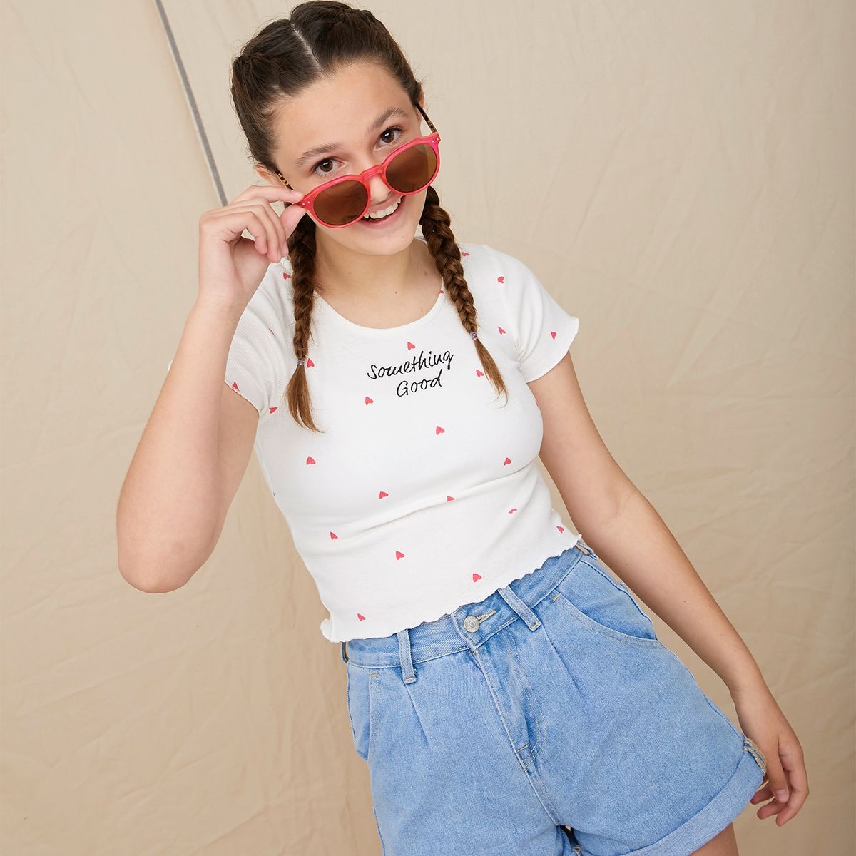 ELEVEN - Polera Crop Más Sustentable Algodón Niña