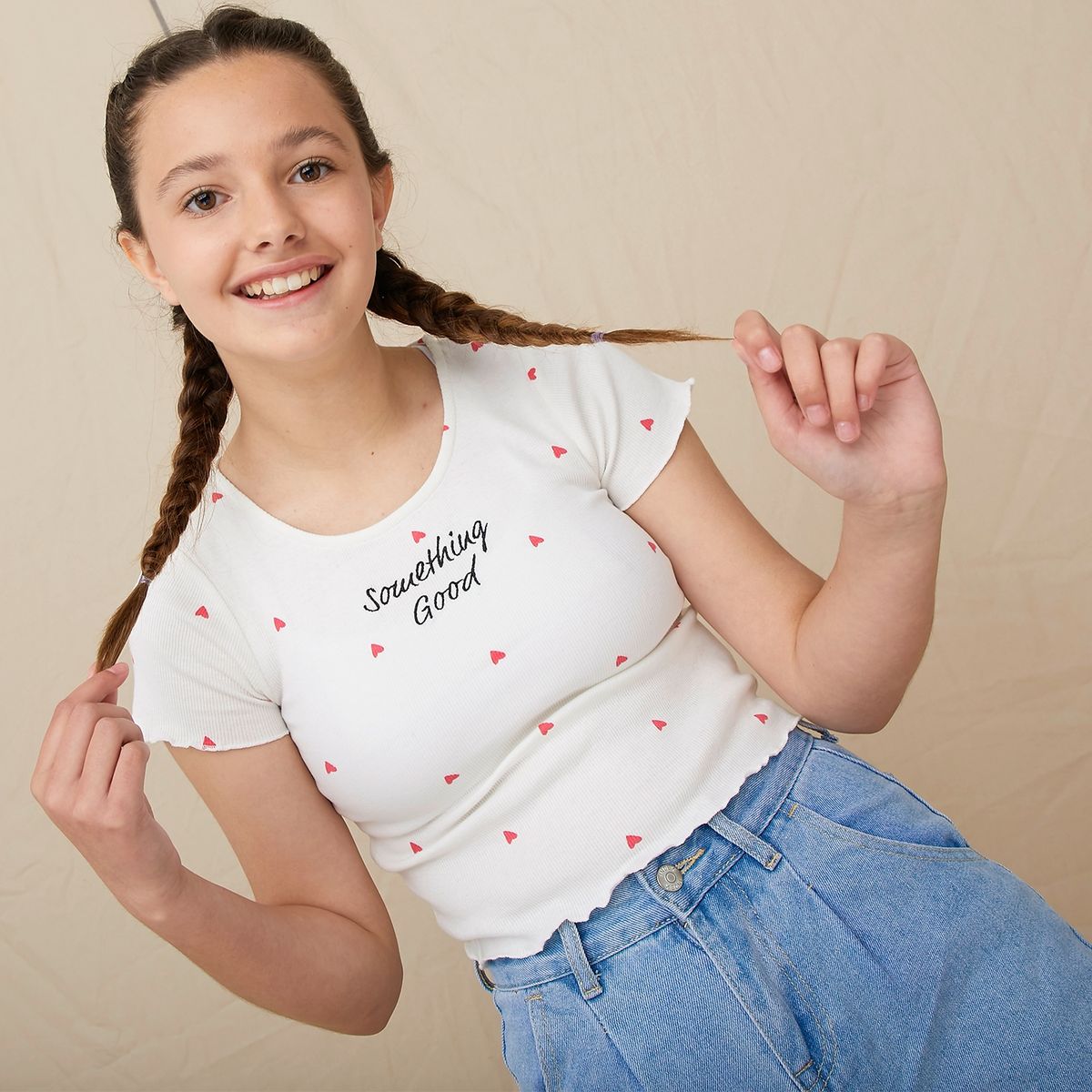 ELEVEN - Polera Crop Más Sustentable Algodón Niña