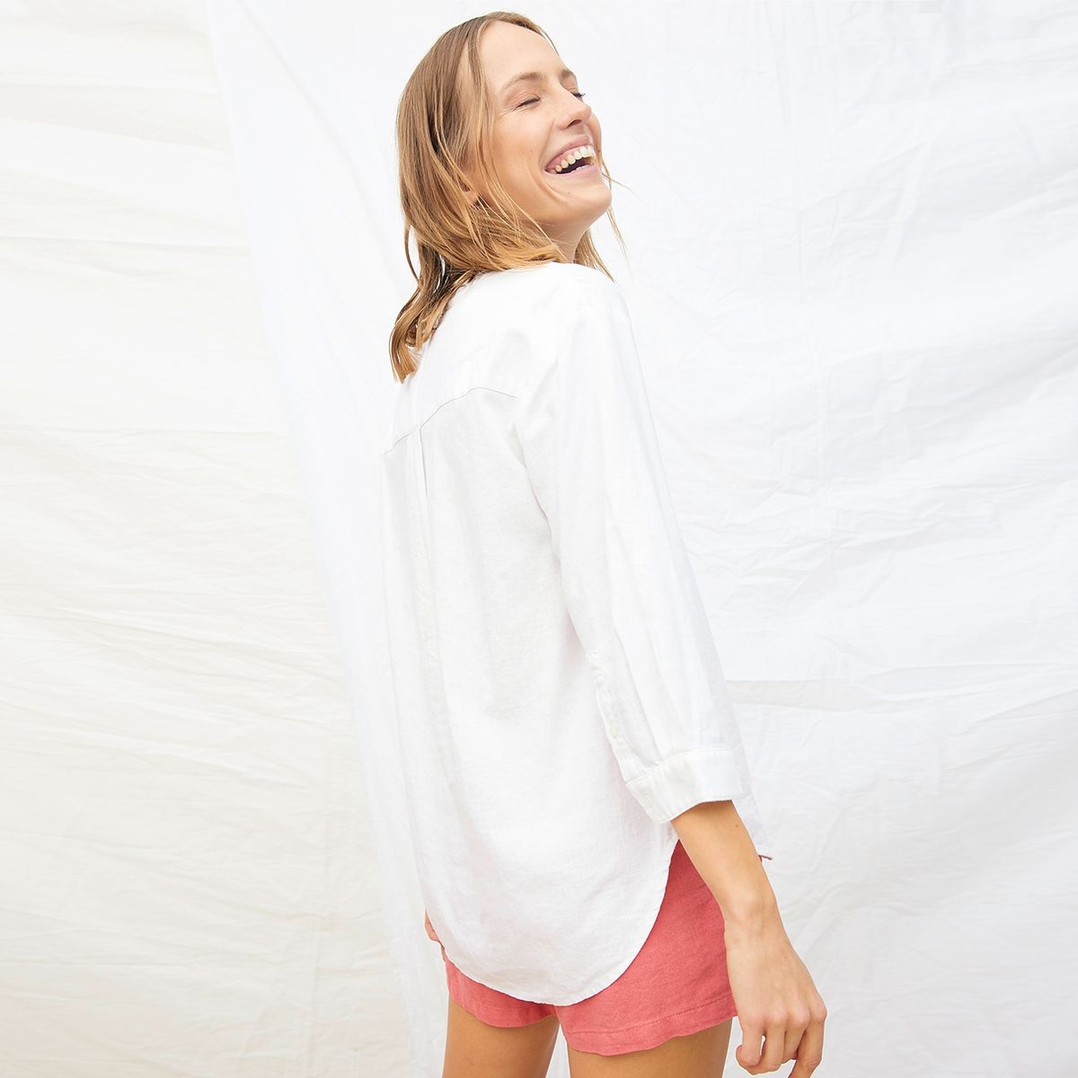 BENETTON - Blusa Lino Mujer Beach Collection