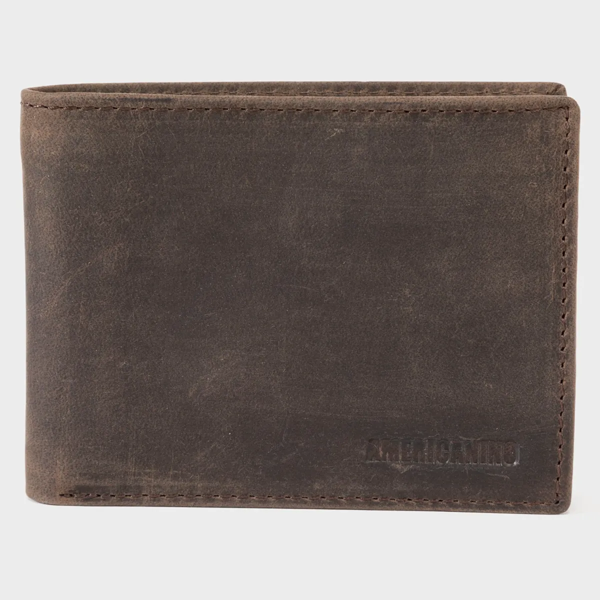 AMERICANINO - Billetera De Cuero Café Americanino Hombre