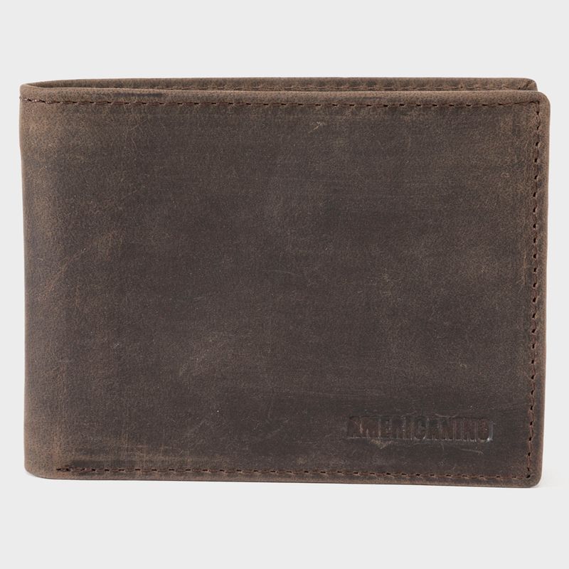 AMERICANINO - Billetera De Cuero Café Americanino Hombre Con Monedero