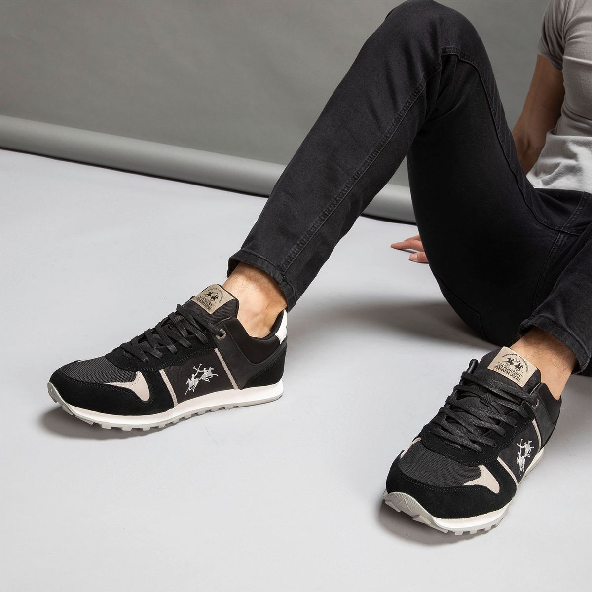 LA MARTINA - Zapatilla Urbana Hombre Negro La Martina