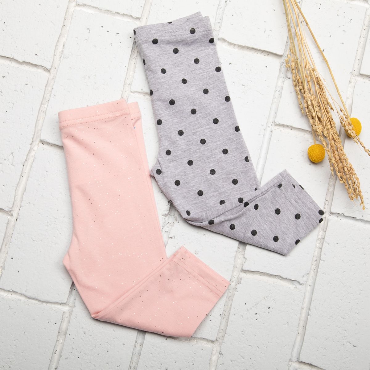 YAMP - Calza Bebé Niña Pack de 2 Unidades Algodón Yamp