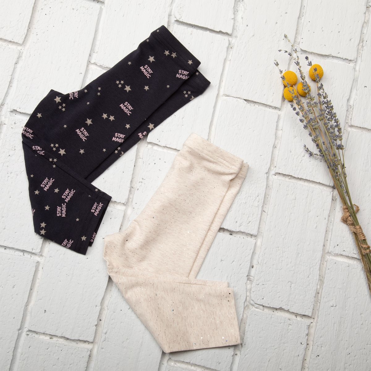 YAMP - Calza Bebé Niña Pack de 2 Unidades Algodón Yamp