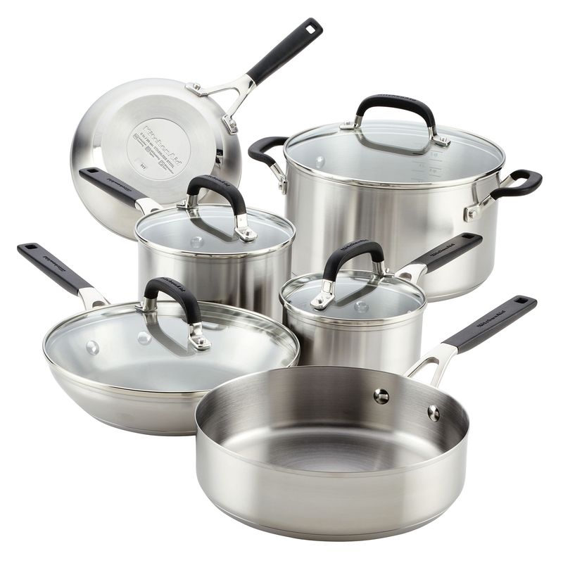 KITCHENAID - Batería De Cocina Acero Inoxidable 10 Piezas Kitchenaid