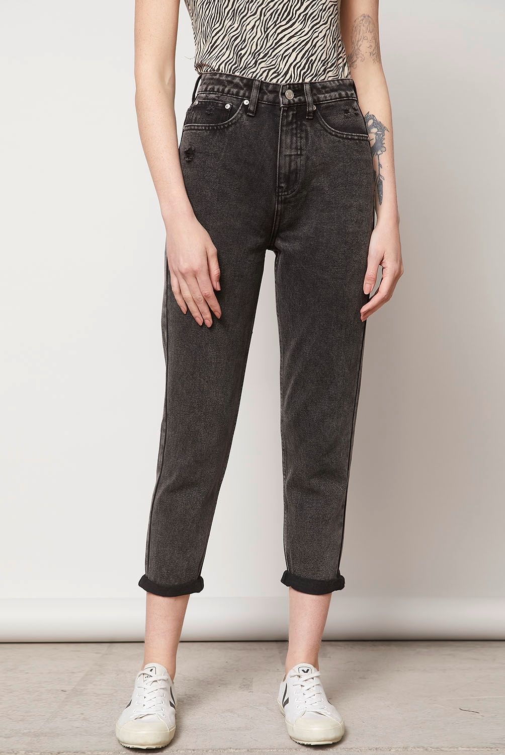 BASEMENT - Jeans Mom Tiro Alto Mujer Basement