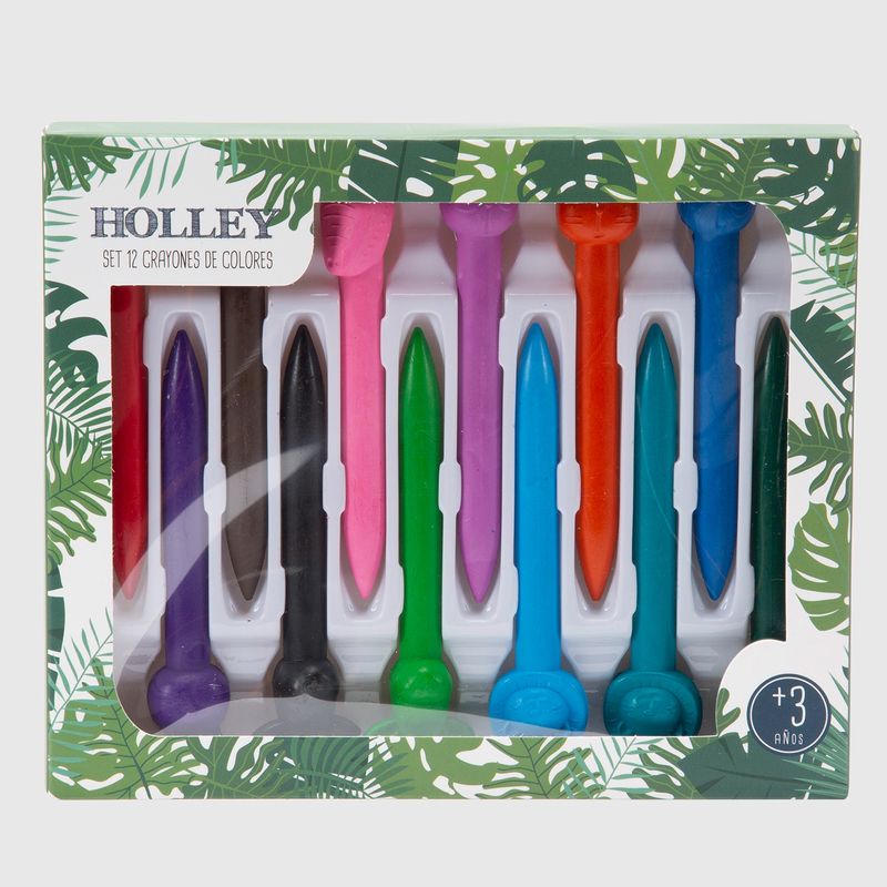 Holley - Set 12 Crayones De Colores Unisex Holley