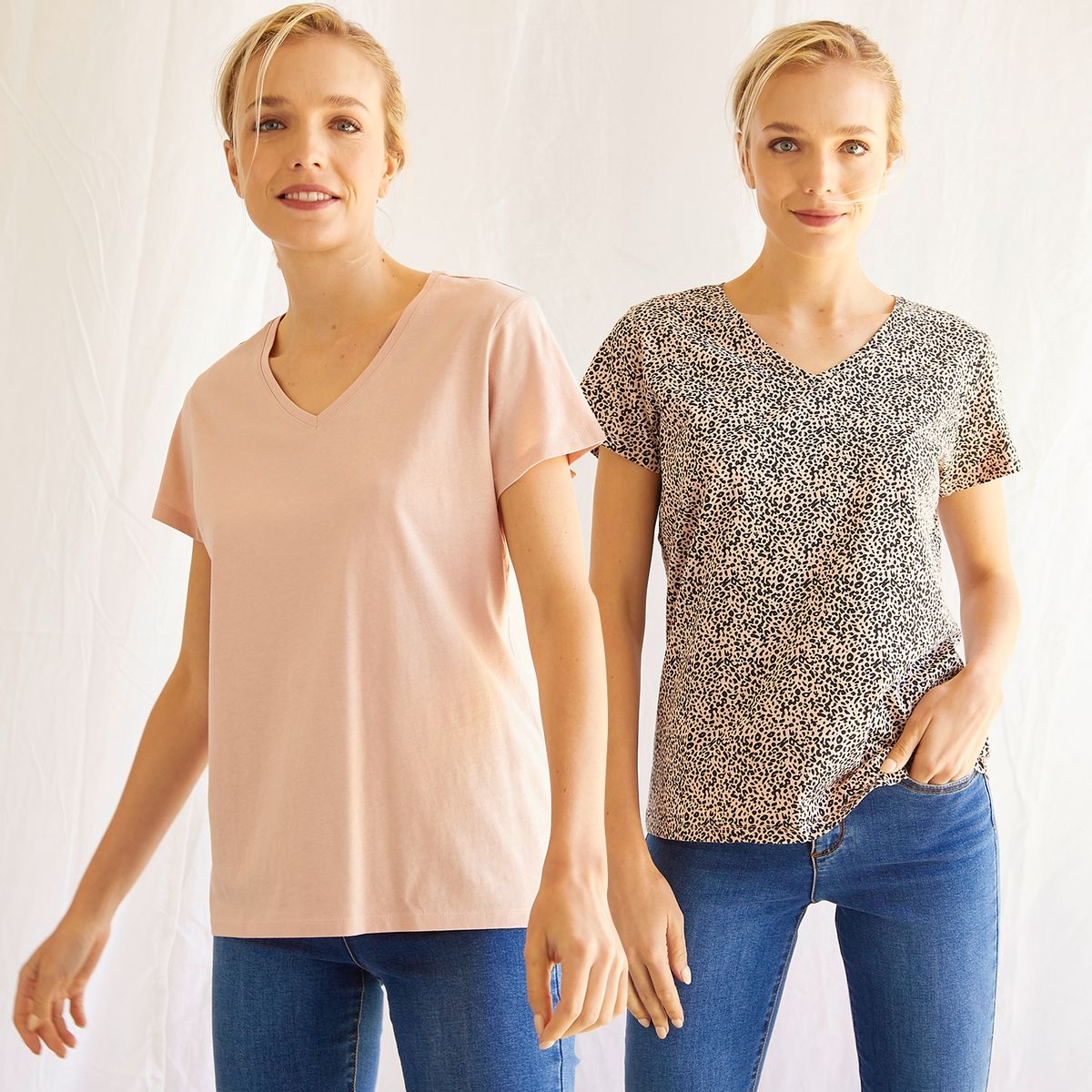 UNIVERSITY CLUB - University Club Pack de 2 Poleras Manga Corta Algodón Organico Mujer